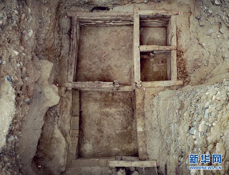 칭하이 우란취안거우 토번 시기 벽화묘 묘실 실내 구조 [사진 출처: 신화사/중국문물보사 제공]