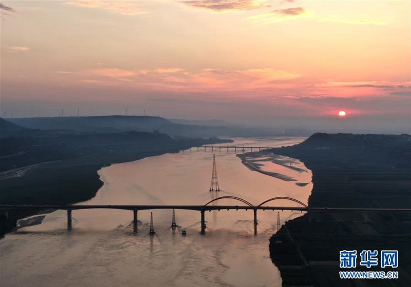 황허강 풍경 [드론 촬영/사진 출처: 신화망]