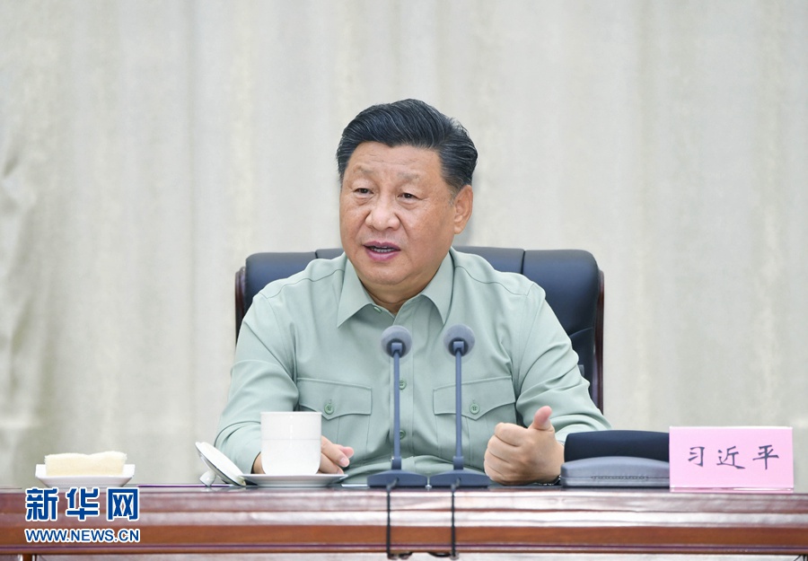 10월 13일 오전, 시진핑 주석은 현황 보고 청취 후 중요한 당부의 말을 전했다. [사진 출처: 신화망]