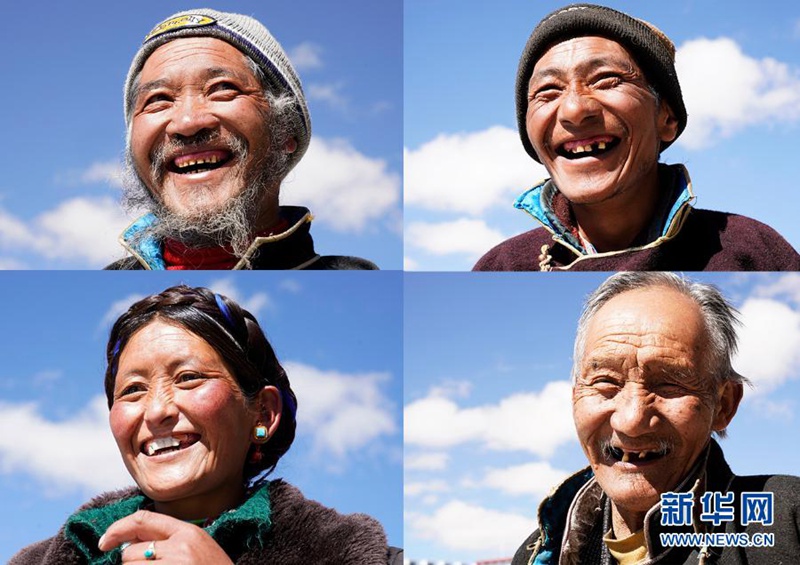 푸마장탕향 주민들의 웃음 [4월 15일 촬영/사진 출처: 신화망]