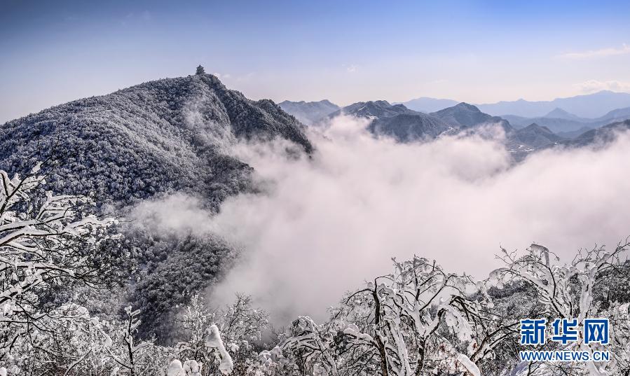 눈 내린 후 날이 갠 룽터우산 관광지 [12월 20일 드론 촬영/사진 출처: 신화망]