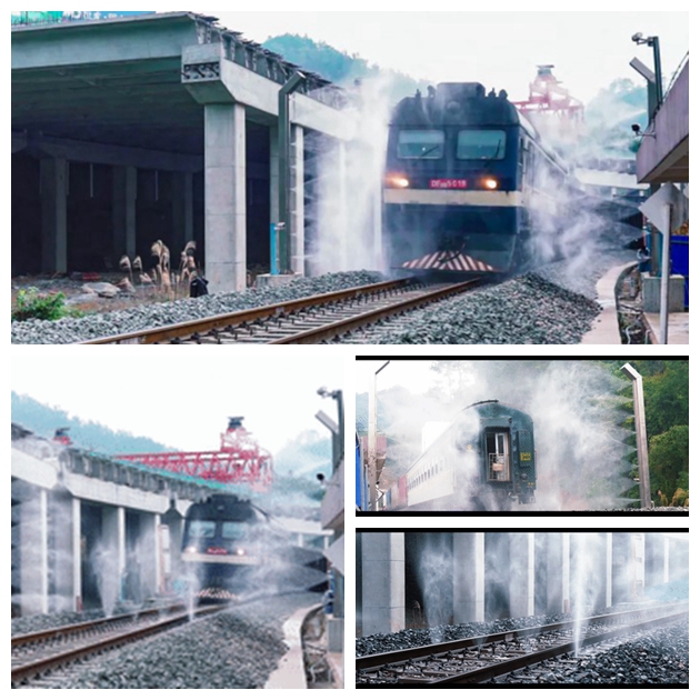 블록버스터급! 천 톤 열차의 중국 국경 진입 소독 장면
