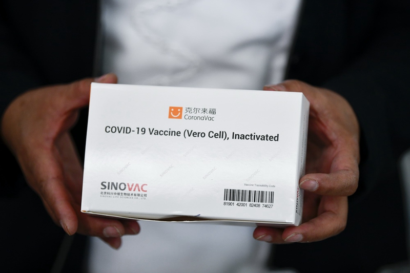 2월 22일, 멕시코 에까떼빽시에서 촬영한 시노백 코로나19 백신 [사진 출처: 신화망]