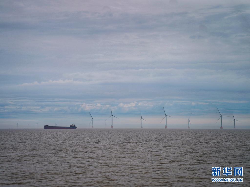 다이산 4호 해상 풍력발전소 [5월 16일 드론 촬영/사진 출처: 신화망]