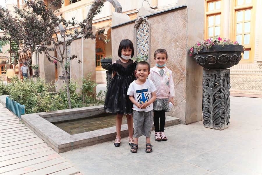 신장 허톈의 아이들 [5월 22일 촬영/사진 출처: 인민망]