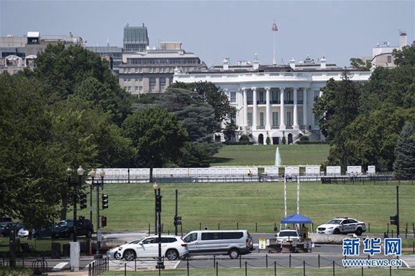 2020년 7월 21일 촬영한 미국 백악관 [자료 사진/출처: 신화망]