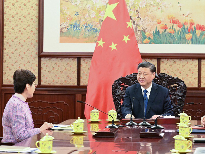 시진핑, 업무보고차 베이징 찾은 홍콩-마카오 행정장관 만나