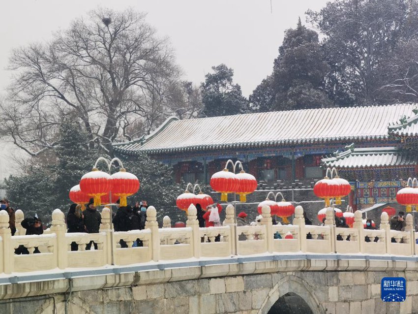 베이하이공원 설경 [1월 22일 촬영/사진 출처: 신화사]