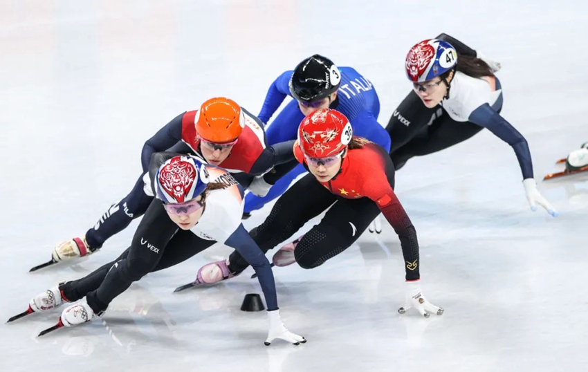 2022 베이징 동계올림픽 쇼트트랙 여자 1500m 결승전이 16일 캐피털 실내 경기장[서우두(首都) 체육관]에서 열렸다. [사진 출처: 신화사]