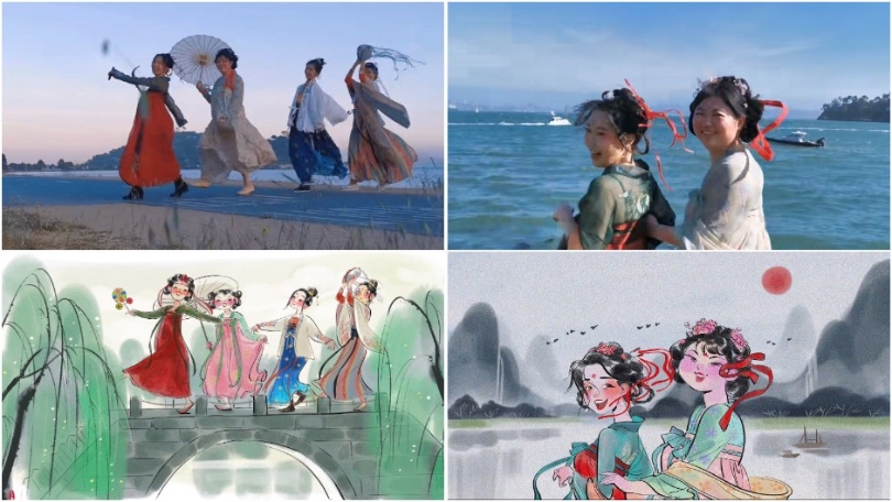 中 여성 미국서 한푸 입고 영상 제작, 중국 문화의 아름다움 전달