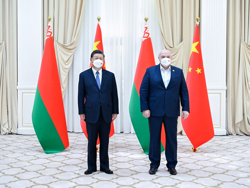 시진핑 주석, 루카센코 벨라루스 대통령 만나