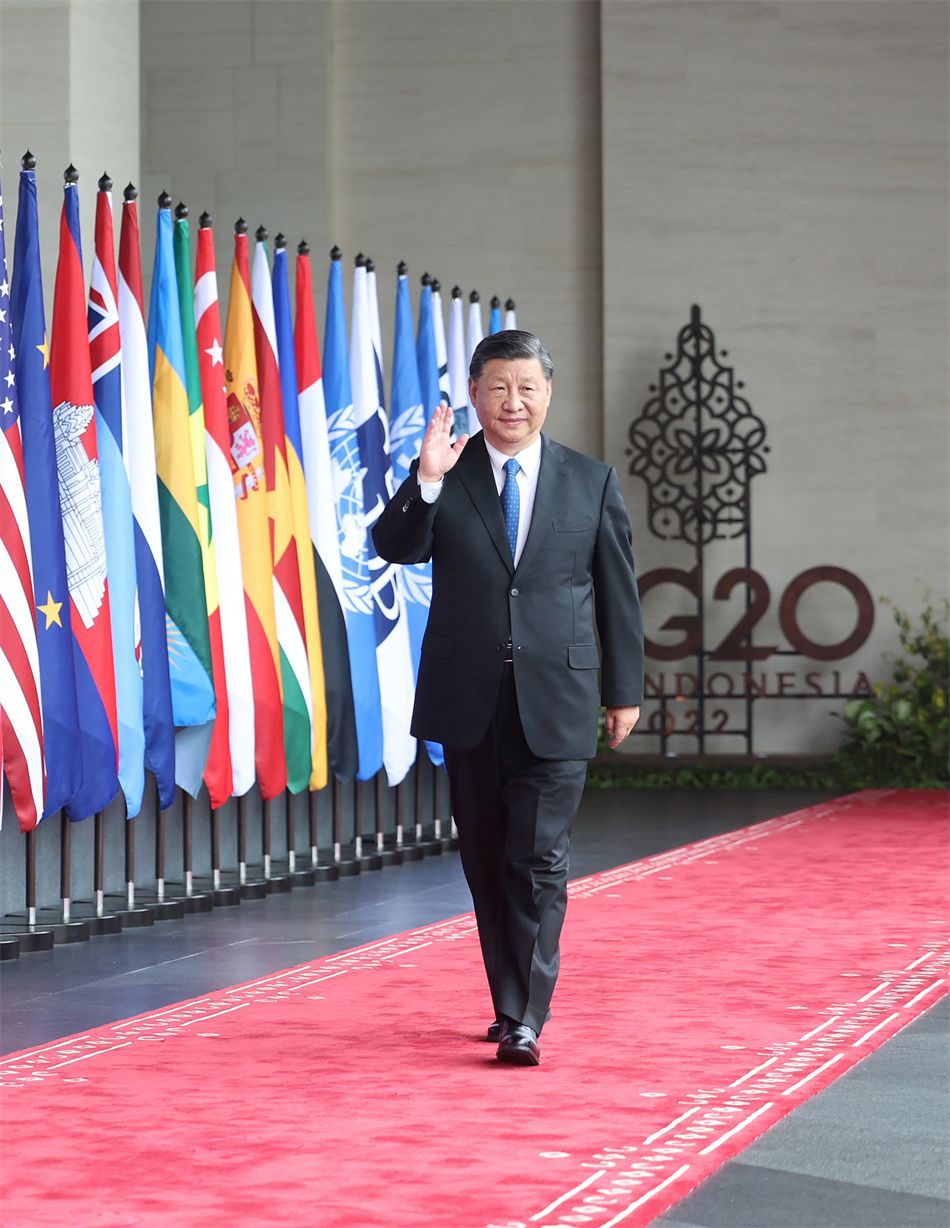 시진핑 주석이 G20 정상회의장에 걸어가는 모습이다. [사진 출처: 신화사]