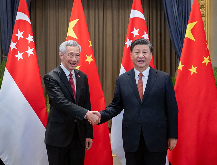 시진핑 주석, 리셴룽 싱가포르 총리 회견
