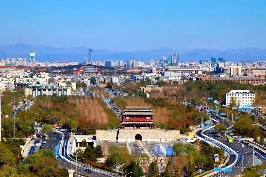베이징 영정문 성루 및 주변 풍경 [2021년 11월 8일 촬영/사진 출처: 신화사]