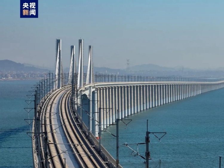 중국 첫 해상 고속철도 검수 작업 시작!