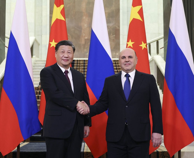시진핑 주석, 미하일 미슈스틴 러시아 총리와 회담