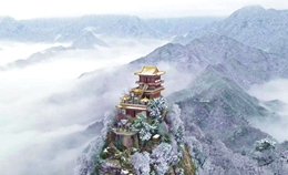 [포토] 산시 시안, 봄눈으로 뒤덮인 수려한 친링산맥