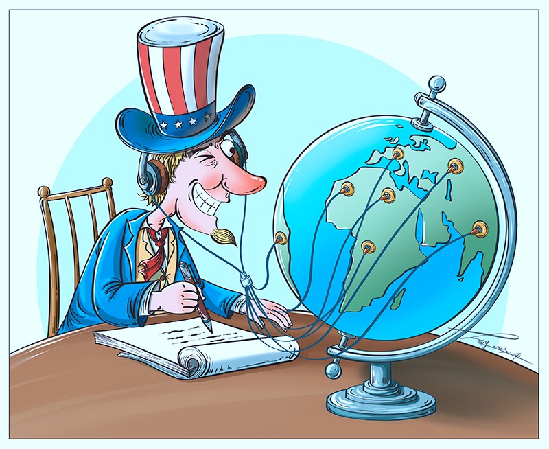[만평] 미국 ‘감청 스캔들’ 또 드러나…‘세계 제일 기밀 절취 대국’