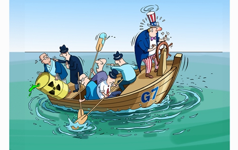 [만평] G7 정상회의, 셈법 ‘동상이몽’