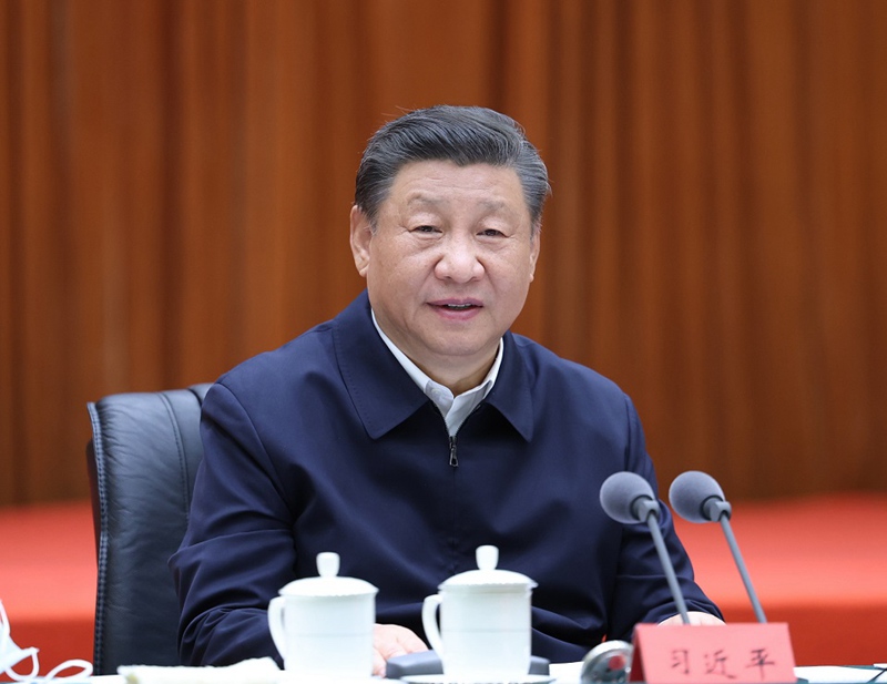 8일 오전 시진핑 주석이 후허하오터에서 네이멍구자치구 정부 업무 보고를 듣고 중요한 연설을 발표한다. [사진 출처: 신화사]