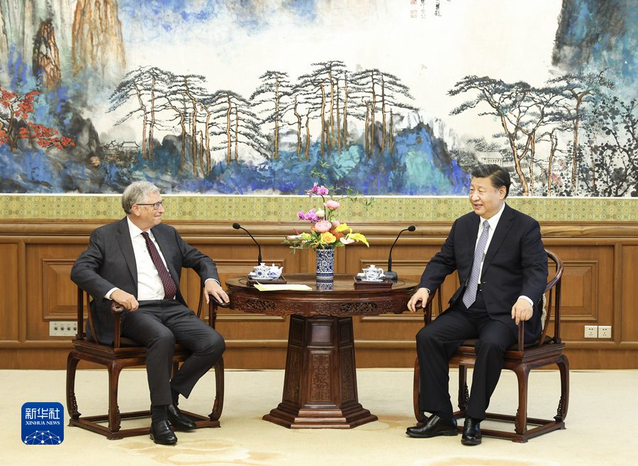 시 주석, 빌 게이츠와 회견 "올해 베이징서 만난 첫 미국인 친구"