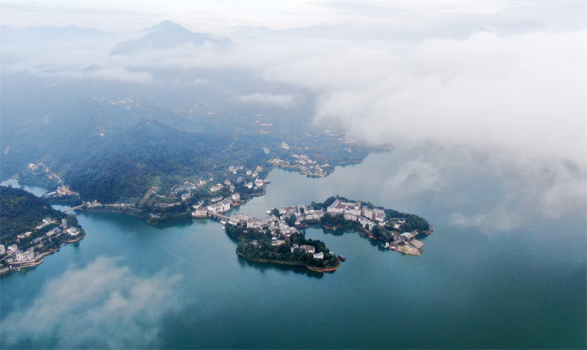 [포토] 후난 쯔싱, 그림같은 호수 속 도시
