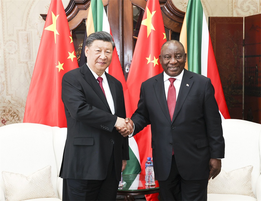 시진핑 주석, 시릴 라마포사 남아공 대통령과 회담