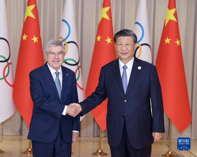 시진핑 주석, 바흐 IOC 위원장 만나