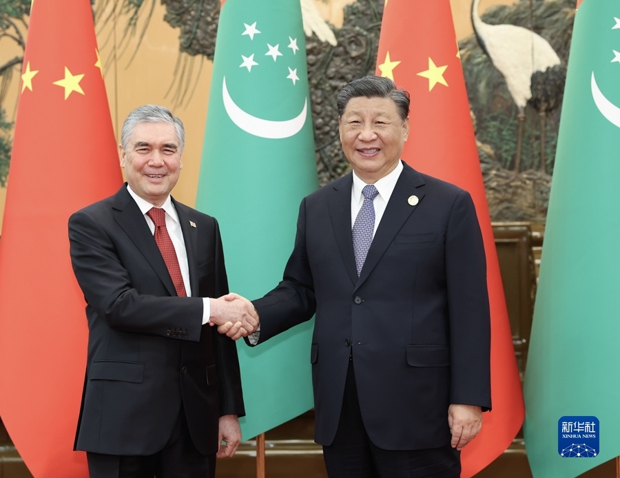 시진핑 주석, 세르다르 베르디무함메도프 투르크메니스탄 지도자 겸 인민위원회 주석 회견