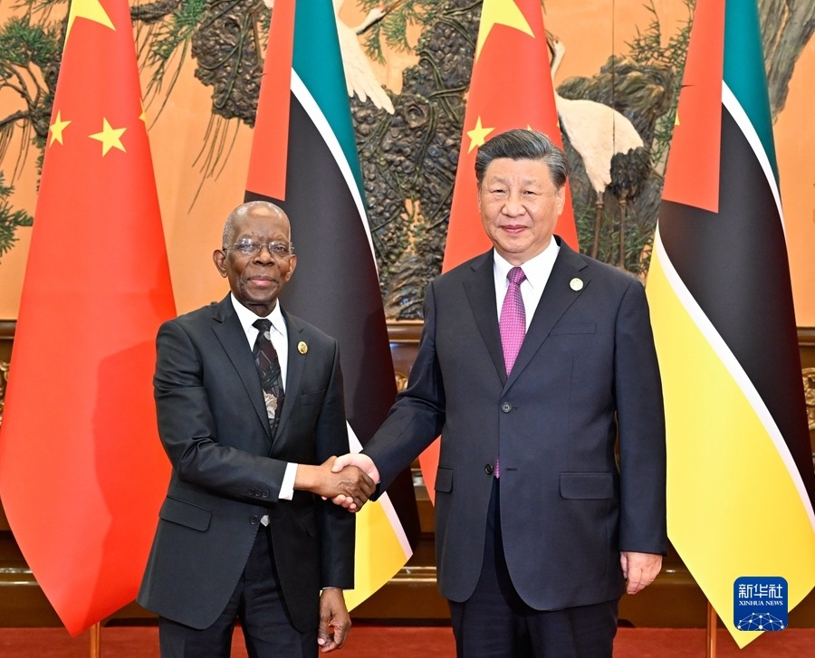 시진핑 주석, 아드리아누 말레이안느 모잠비크 총리 회견