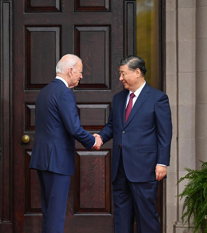 시진핑(習近平) 중국 국가주석이 15일(현지시간) 미국 샌프란시스코 파일롤리 에스테이트에서 조 바이든 미국 대통령과 중·미 정상회담을 가졌다. 