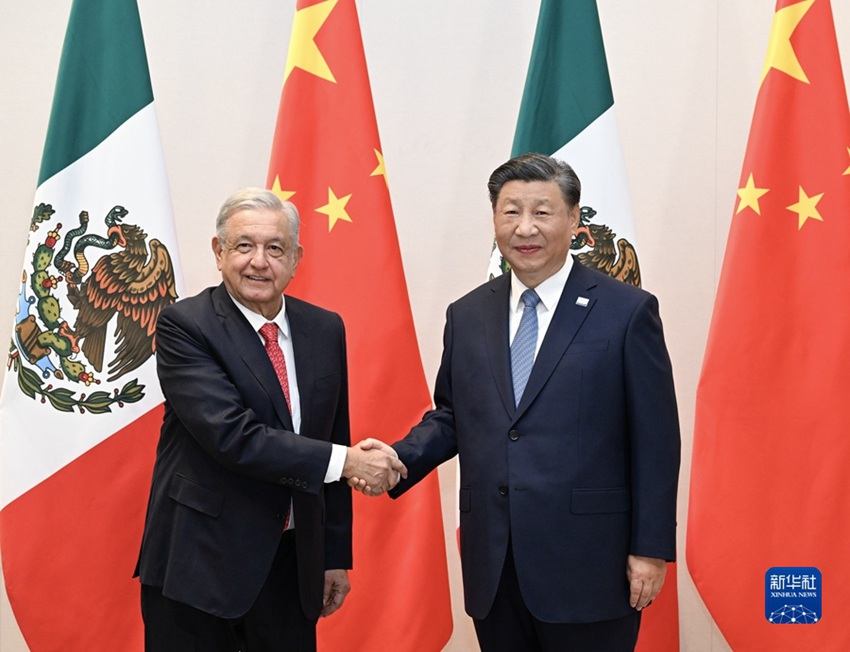 시진핑 주석, 안드레스 마누엘 로페스 오브라도르 멕시코 대통령과 회담