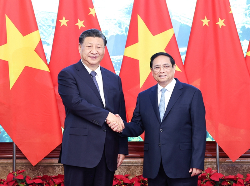 시진핑 주석, 팜 민 찐 베트남 총리 회견