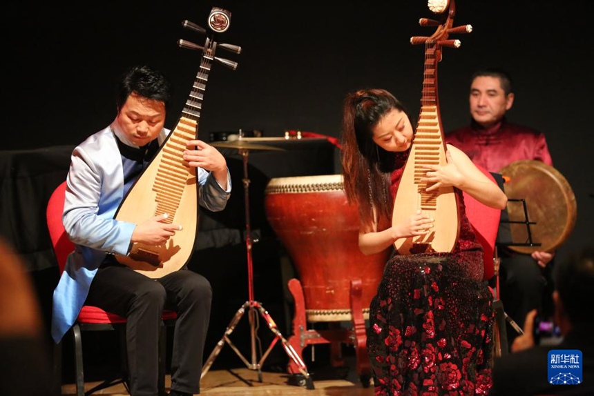 몰타 발레타에서 중국 연주가들의 위안샤오제 음악회가 열렸다. [2월 21일 촬영/사진 출처: 신화사]
