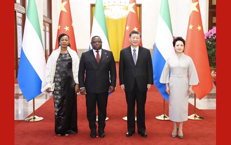 시진핑 주석, 줄리어스 마다 비오 시에라리온 대통령과 회담