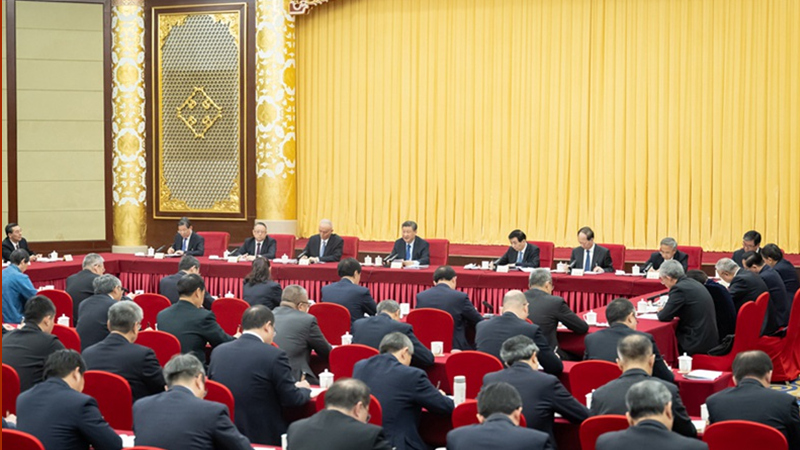 시진핑 주석, 정협 회의 참석한 민혁과 과학기술계, 환경자원계 위원 만나