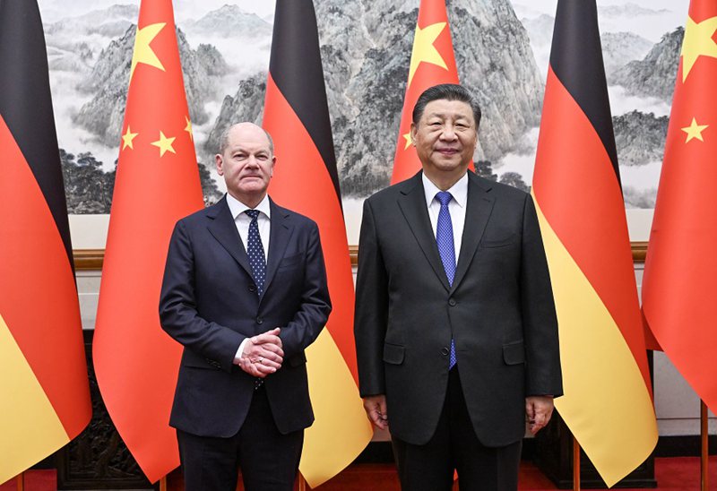 시진핑 주석, 올라프 숄츠 독일 총리 접견