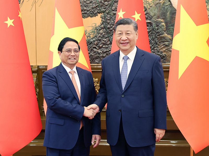 시진핑 주석, 팜 민 찐 베트남 총리와 회담