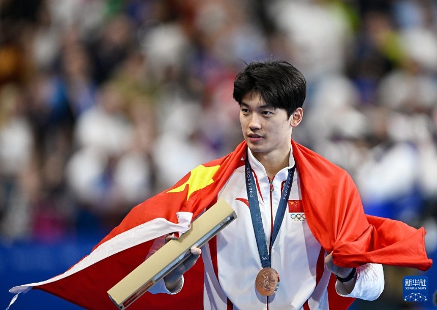 [파리올림픽] 中 왕순, 남자 200m 개인혼영 동메달...“최선을 다했기에 여한이 없다”