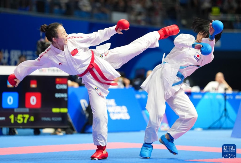 궁리(좌) 선수가 경기 중인 모습 [8월 9일 촬영/사진 출처: 신화사]