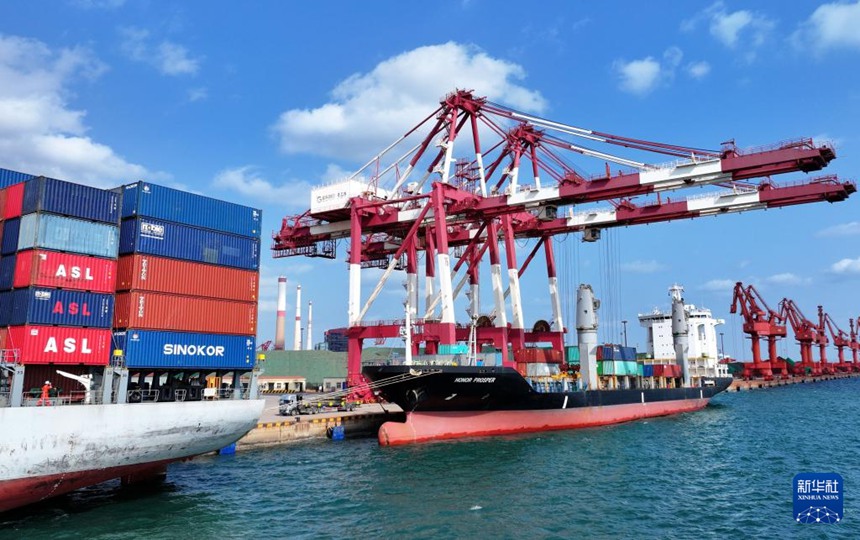 산둥 항구 칭다오항, 중-한-일 해상 물류 대통로 구축