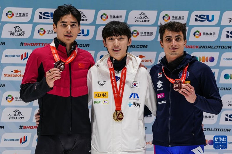 中 류사오앙, 쇼트트랙 월드투어 도르드레흐트 대회서 남자 1000m 은메달 획득