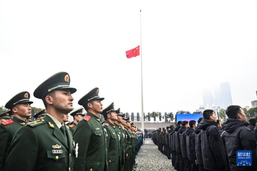 난징대학살 희생자 국가 추모식 현장 [12월 13일 촬영/사진 출처: 신화사]