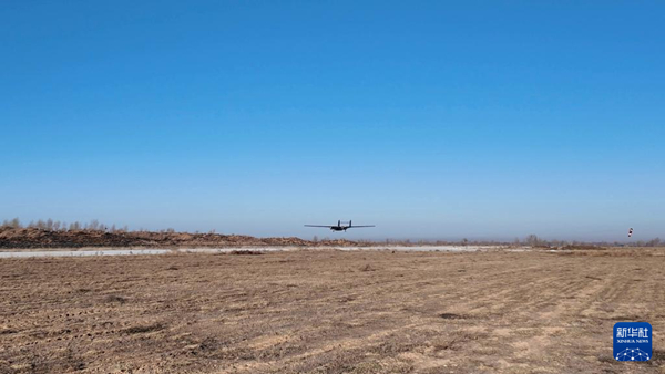 ‘톈마-1000’ 무인 수송기가 첫 비행 시험을 수행하는 영상 캡쳐 [1월 11일 촬영/사진 출처: 신화사]