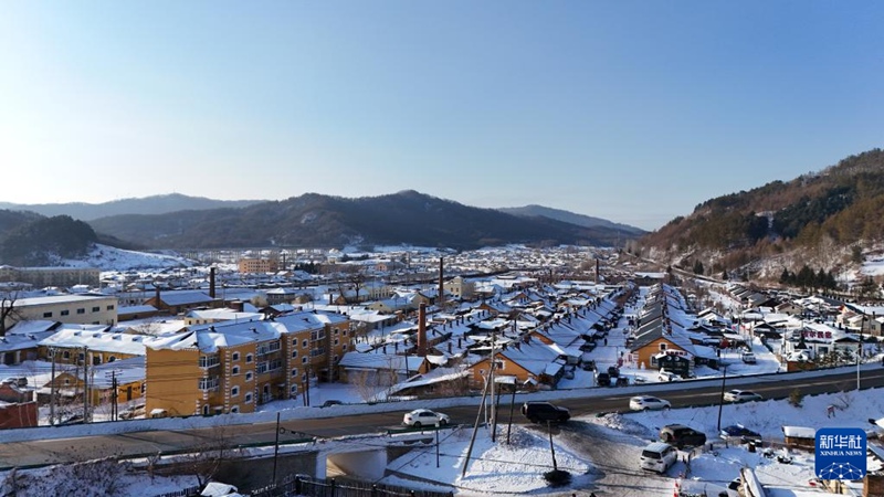 헹다오허쯔진의 겨울 풍경 [1월 15일 드론 촬영/사진 출처: 신화사]