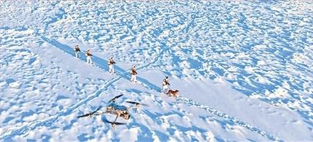 장병이 무인기로 변방 순찰 중이다. [사진 출처: 인민시각(人民視覺)]