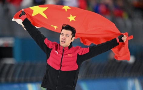 中 닝중옌, 스피드 스케이팅 남자 1500m 우승…올림픽 신기록 수립
