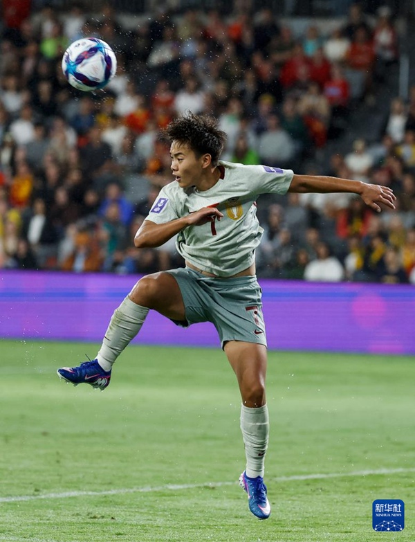 중국팀의 왕솽(王霜) 선수가 경기 중인 모습 [3월 9일 촬영/사진 출처: 신화사]