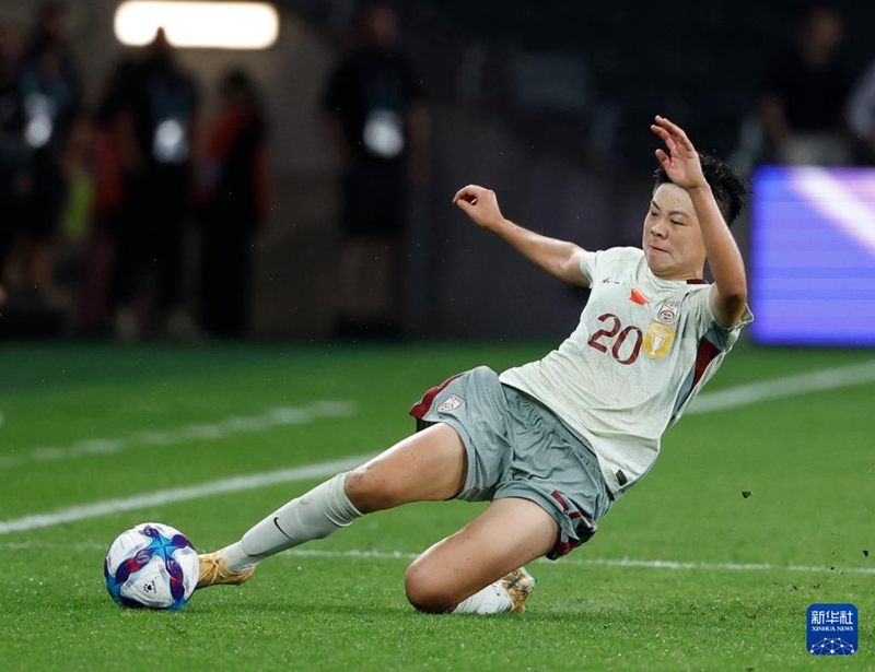 중국팀의 장청쉐(張程雪) 선수가 경기 중인 모습 [3월 9일 촬영/사진 출처: 신화사]