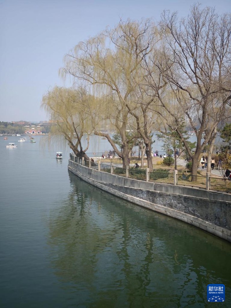 베이징 베이하이공원에서 촬영한 풍경 [3월 15일 촬영/사진 출처: 신화사]